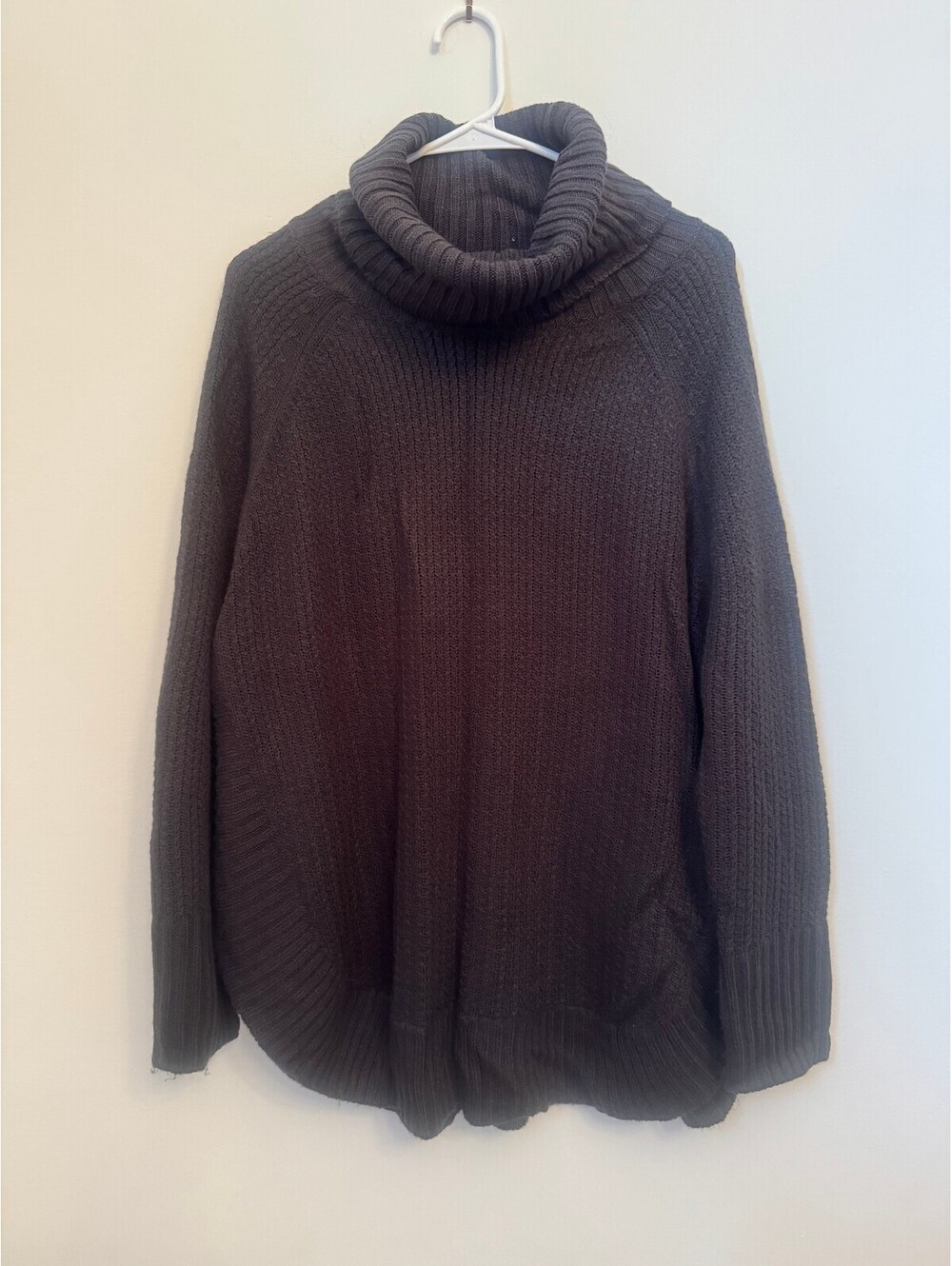 Mudpie Women's Large Black/dark grayish Acrylic Turtleneck Sweater